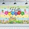 Hello Spring Backdrop Banner 71 x 45 Inch Large Colorful Spring Truck Tulips Flowers Background Banner Spring Easter Holiday Party Decorations Spring Break Indoor Outdoor Photo Booth Props